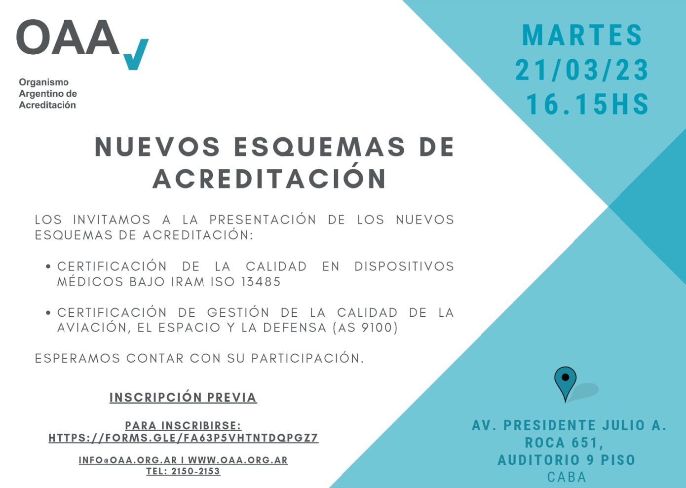 Presentación de los nuevos esquemas de Acreditación